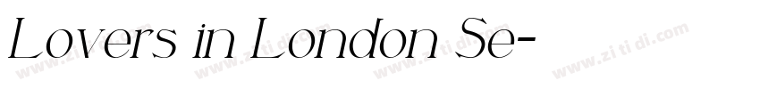 Lovers in London Se字体转换